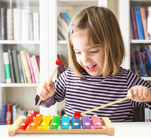 MCPINKY Xylophone for Kids, Educational Musical Toy with Child Safe Mallets for Toddlers 1-3