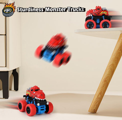 Awsogiff 3 4 5 3-4-5, 4 3-5 Dinosaur Toys for Year Old Boys, Monster Trucks for Boys Ages Wheels Drive Durable Friction
