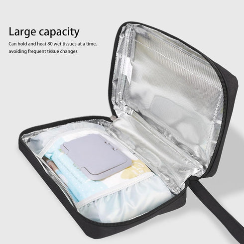 NOENNULL Baby Wipes Warmer Dispenser Adjustable Temp Easy Press Switch USB Interface Wet Wipe Warmer Heater