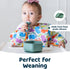 Tiny Twinkle Olive Silicone Suction Bowl with Lid for Baby & Toddler - 100% BPA Free, Microwave Safe Snack Container