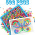 CDDLR 592Pcs Jigsaw Puzzle - Mix Colour Mushroom Nails Pegboard Educational Building Bricks for Kids
