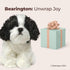 Bearington Collection Shih Tzu Stuffed Animal - 11 in Black & White Plush Puppy, Soft Realistic Washable Dog