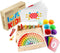 INIFEIDALA Montessori Toddler Learning Sorting Toys for 3-6 Year Olds - Rainbow