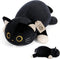 Wepop 24" Black Cat Plush Weighted Stuffed Animals, 4.2lbs Weighted Black Cat