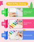 TECJOE Paint with Water Coloring Books for Toddlers, 26 Pages A to Z Animal Watercolor Paint Set