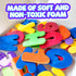 Set 12 Mold-Free Dinosaur Bath Toys - Pieces with Letters & Numbers