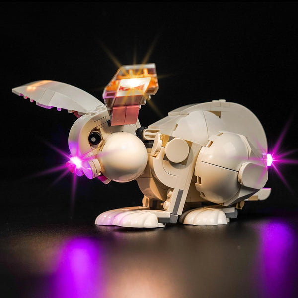 Upgraded LED Light Kit for LEGO 3 in 1 White Rabbit Animal Building Set, Compatible with LEGO 31133 (Model Not Included)