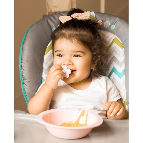 Grabease Toddler Utensils Set - White Toddler Spoons and Forks, Baby Silverware for Self-Feeding, BPA-Free