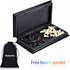 Chess Set with Folding Magnetic Travel Board and 2 Extra Queens for Kids and Adults