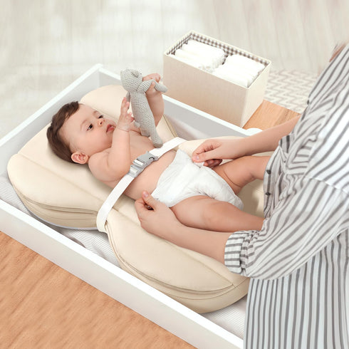28"16", Baby Changing Pad, Waterproof Wipe-Clean PU Leather with High-Density Foam, Non-Slip Contoured Cushioned Edges