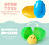 24 JOYIN Pcs Easter Prefilled Eggs with Mochi Squishy Toys, Cute Stress Reliever Squishy Toy for Kids Party Favor