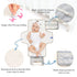 SDMKA Pink Bows Portable Diaper Changing Pad - Waterproof Travel Mat with Head Cushion, Diaper & Wipes Pockets