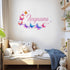 Custom Nursery Room Wall Personalized Girl Name with Butterfly Stickers Wall Decal Cute Decals and Stickers