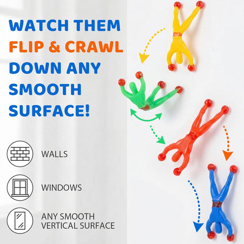 50PCS Set 3+, Shindel Stretchy Wall Climbers for Easter Egg Fillers, Climbing Man Sticky Toy Fidget Toys Party Favors