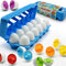 MOONTOY Dinosaur Matching Eggs for Toddlers, 12PCS Educational Learning Color & Shape Recognition Montessori Toy
