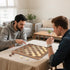 15" Set 8x8 24 OUMODA Walnut Magnetic Checkers Board Game - Folding Wooden Chessboard with Interlocking Pieces, Storage