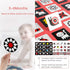beiens High Contrast Baby Flashcard, 80 Pcs Visual Stimulation Learning Cards for Babies Ages 0-36 Months (5.5'' x