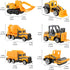 BenRich 6 Pcs Mini Die Cast Car Set 1/64 Scale Alloy Construction Trucks - Dump Truck, Excavator, Forklift, Road Roller, Bulldozer, Mixer Truck - Toy Cars for Kids Boys Girls Birthday Xmas Present