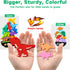 FFTROC Montessori Dinosaur Toys for 2-4 Year Old Boys - Wooden Stacking Dinosaur Toys for Kids