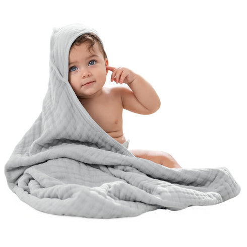 Comfy Cubs Hooded Baby Towel 1-Pack, Large 32 x 32 Inch -
