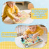 1 2 3 Busy Board Montessori Toys for Year Old, Wooden Toddler Sensory Toy Busy Board with LED Lights Sound Switch