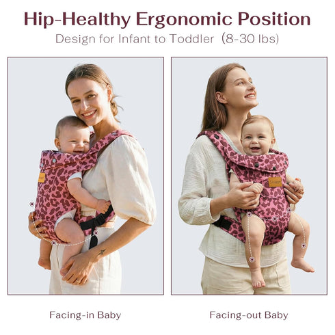 Toddler(8-30lbs), Baby Carrier Newborn to Toddler Carrier Baby Holder Carrier with Adjustable Shoulder Strap, Chest