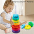 Spinning Stacking Toys – Spin Toys for Toddlers 1-3 – Rainbow Spin Tower – Autism Sensory Learning Toy