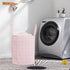 TECHMILLY Large Storage Basket for Girls and Boys, Collapsible Laundry Hamper with Long Handles for Kids Room