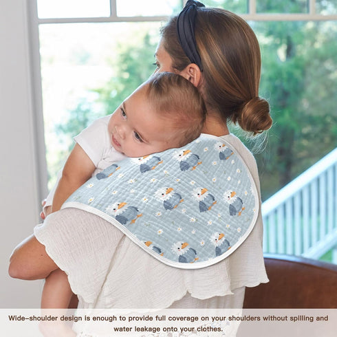 decor gift 4 Pack 22x11in Cotton Newborns Burp Cloths Good Absorbent? Cute Cartoon Nile Bird Blue wash rag for Newborns