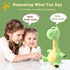 HCdoujoy 13" Dancing Dinosaur, Repeating What You Say Mimicking Recording Plush Baby Toy Musical Songs Singing Talking