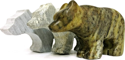 STUDIOSTONE CREATIVE DIY Arts & Crafts Carving Kit, Bear Sculpture Soapstone for Kids and Adults