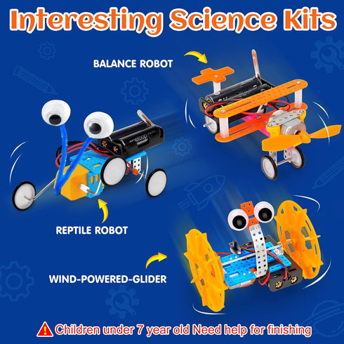 6 Set 4-8 8-12 5 6 7 8 9 10 12 STEM Robotics Kit Science Experiments Project Activities Toys for Kids Engineering