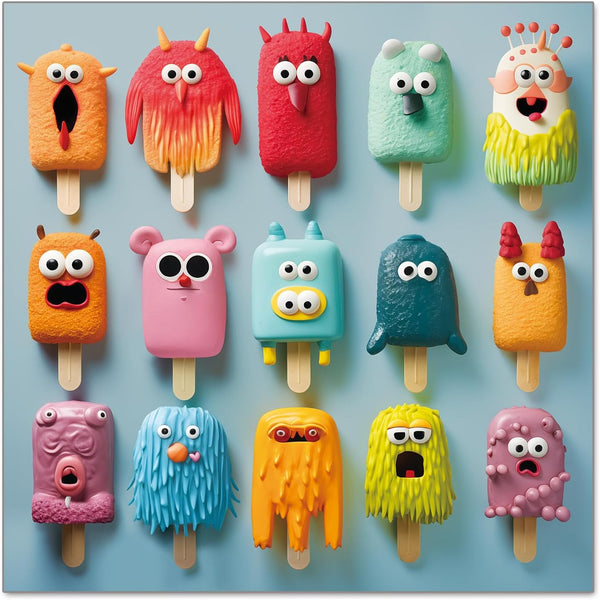 500 Pieces Jigsaw Puzzles - Colorful Popsicles for Adults, Teens, and Kids Family Happy Gift (Monster Popsicles)