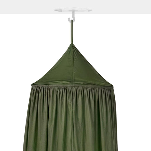 Green Bed Canopy, Hanging Round Dome Mosquito Net Curtains Tent Canopies Over Corner Cute Princess Style Decoration