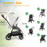 Eiszhjk Rain Cover Compatible with Nuna Stroller - Waterproof Stroller Rain Cover, Windproof Travel Weather Shield