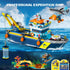 Set Set 6 7 8 9 10+ HiWEEGO City Floatable Boat Building with LED Light - Ocean Arctic Explorer Ship Building Block Kit