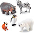 Jumbo Zoo Animals I Monkey, Penguin, Zebra, Polar Bear, Hippo, 5 Animals, Ages 2+ by Learning Resources