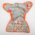 One Size Cloth Diaper Cover Snap with Double Gusset (Dots Fox)