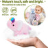 OUOZZZ 4 Set 14" 6.3" Elephant Stuffed Animal with Baby Elephants Interactive Plush Toy with Crinkly Ears, Rotating