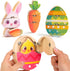 HUZU Easter Snap Builders, Easter Basket Stuffers Bunny, Carrot, Egg, Chick Wooden Puzzle