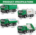 TAKGUD 4 Packs Set Die-cast Mini Garbage Truck Toy, Metal Trash Truck Vehicles for Kids, Friction Powered Recycling
