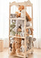 KUQAZ Stuffed Animal Storage - 3 in 1 Wooden Stuffed Animal Organizer with