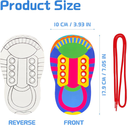 ZAKVOOR Shoelace Threading Teaching Toys - Learn to Tie Shoelaces for Kindergarten Early Educational Rope