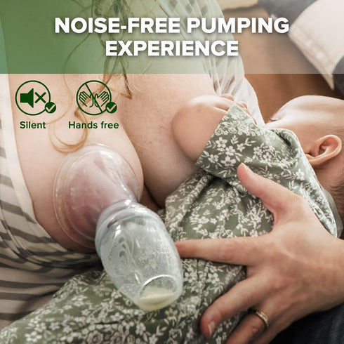 4oz/100ml haakaa Manual Breast Pump for Breastfeeding, Silicone, Clear