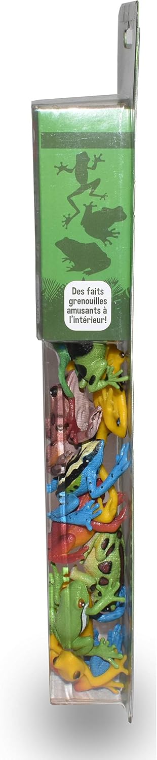 Wild Republic Frog Nature Tube, 12-Piece Amphibian Figures, Educational Frog Toys for Kids