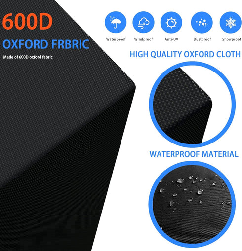 UQUUXSTAR 600D 59" 59" 7.9") Square Sandbox Cover Waterproof Oxford Cloth PVC Coating Rainproof Anti UV Heavy Duty