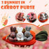 ZZXIAOJIE Easter Hide-and-Seek Bunnies in Carrot Pouch,Three Bunnies in a Carrot Purse,Carrot Plush Toy,Plush Stuffed