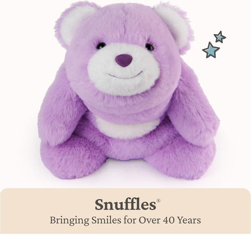 1 10 GUND Original Snuffles Teddy Bear, Stuffed Animal Plush Toy for Ages and Up, Purple