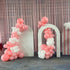 124pcs 16ft Pink and White Balloons Arch Kit, Light Pink White Transparent Balloons with Tape Strip & Dot Glue