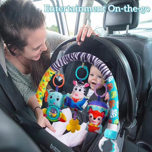 BATOHO Baby Stroller Arch Mobile With Universal Clamps - Clip-On Activity Bar for Bassinet, Bouncer, Crib, Car Seat